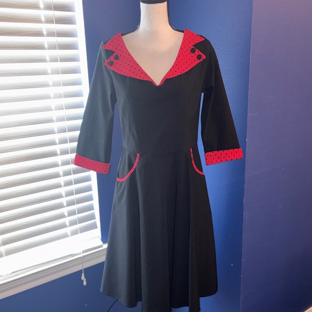 Hell Bunny / Miss Candyfloss Black & Red Dress – Size XL – EUC A striking retro‑